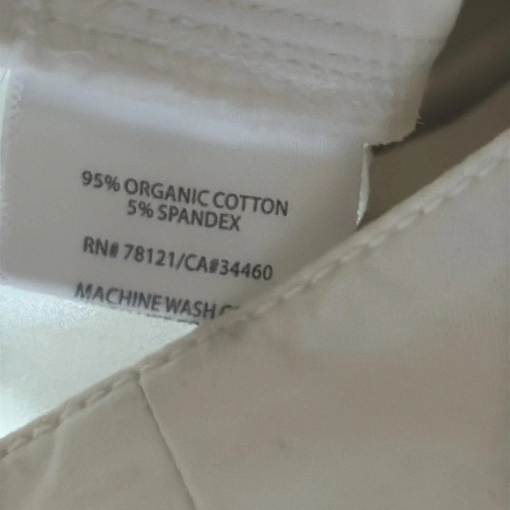 Eileen Fisher crop capri off white‎ cotton pants Sz M